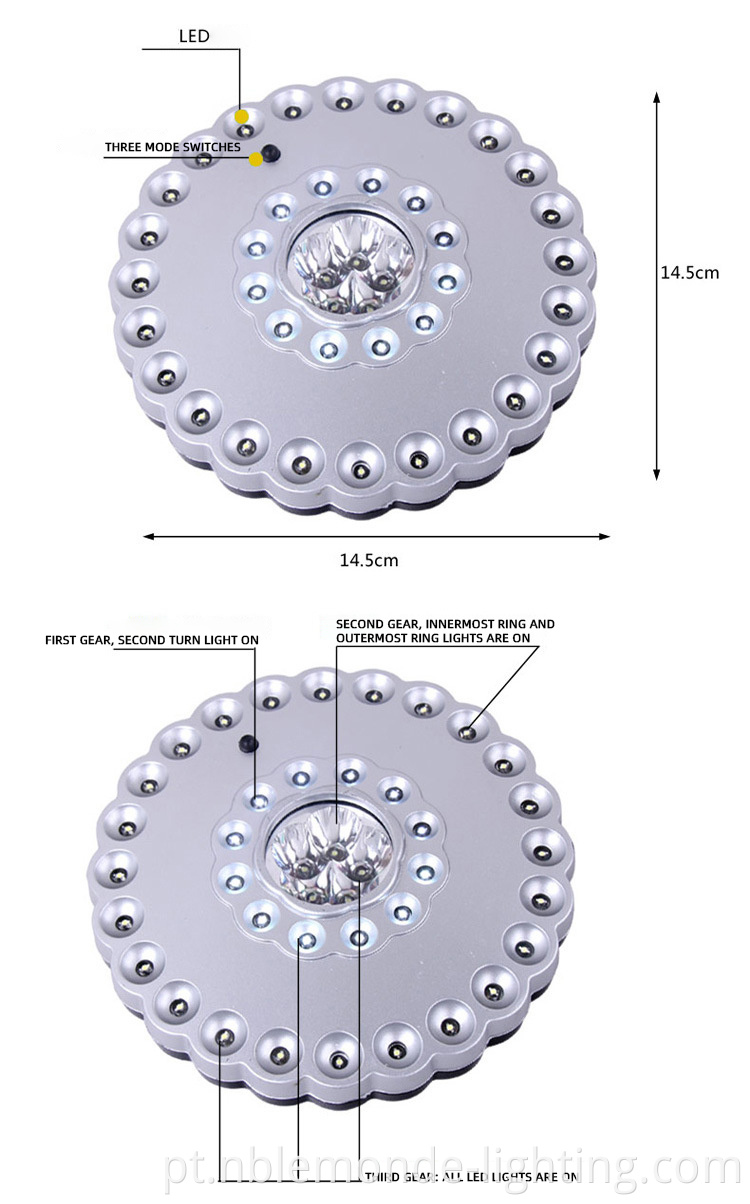 Water-resistant camp lights